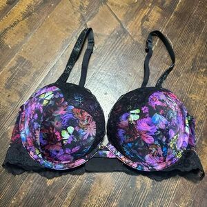 Victoria’s Secret purple floral Very Sexy push-up 36C bra